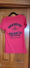 Deadeye Dick's T- Shirt Woman M Ax Throwing Red Next Level Apparel Just The Tip