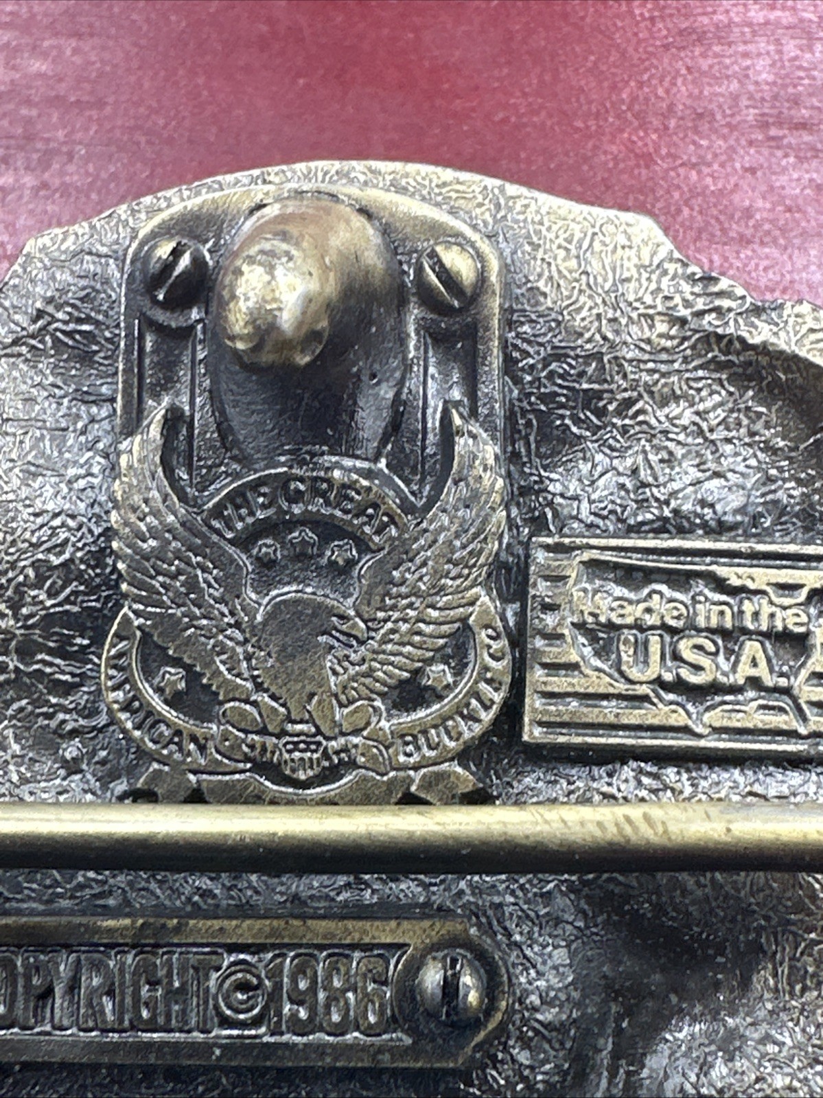 VTG 1986 Great American Buckle Co. “Hunting – An American Tradition” Belt Buckle