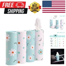 Car Tissue Holder with Facial Tissues Bulk - 4 PK Car Tissues Cylinder, Tissu...