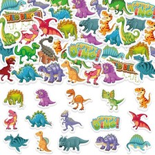 300Pcs Dinosaur Foam Stickers, Cute Self-Adhesive Dino Stickers Dinosaur Them...
