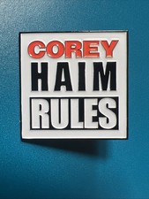 Corey Haim Rules Enamel Pin 80s  lost boys teen idol Feldman Lost Boys horror vt