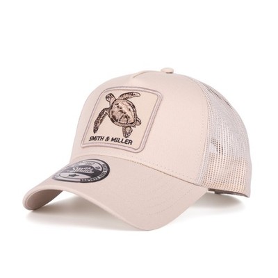Smith & Miller Miramar Trucker Cap, Schildkröten - Logo, stone (beige)