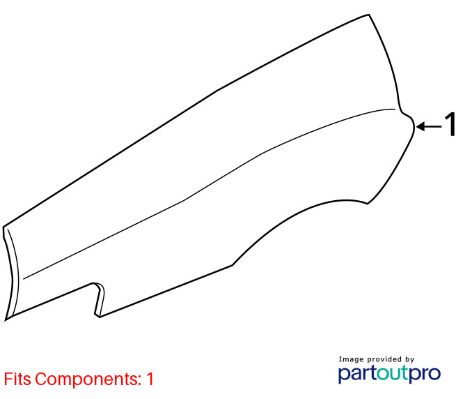 2011-2015 AUDI R8 SPYDER REAR RIGHT LOWER QUARTER PANEL PHANTOM BLACK PEARL