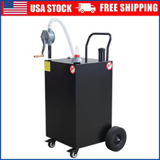 50 Gallon Fuel Caddy Gasoline Diesel Fuel Storage Tank with Manual Transfer Pump