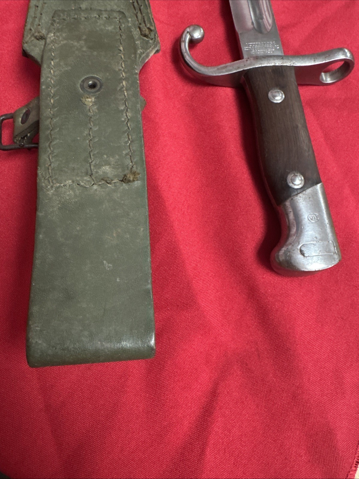 Pre-WW1 Argentine Army M1909 Mauser Sword Bayonet & Steel Scabbard MATCHING A948