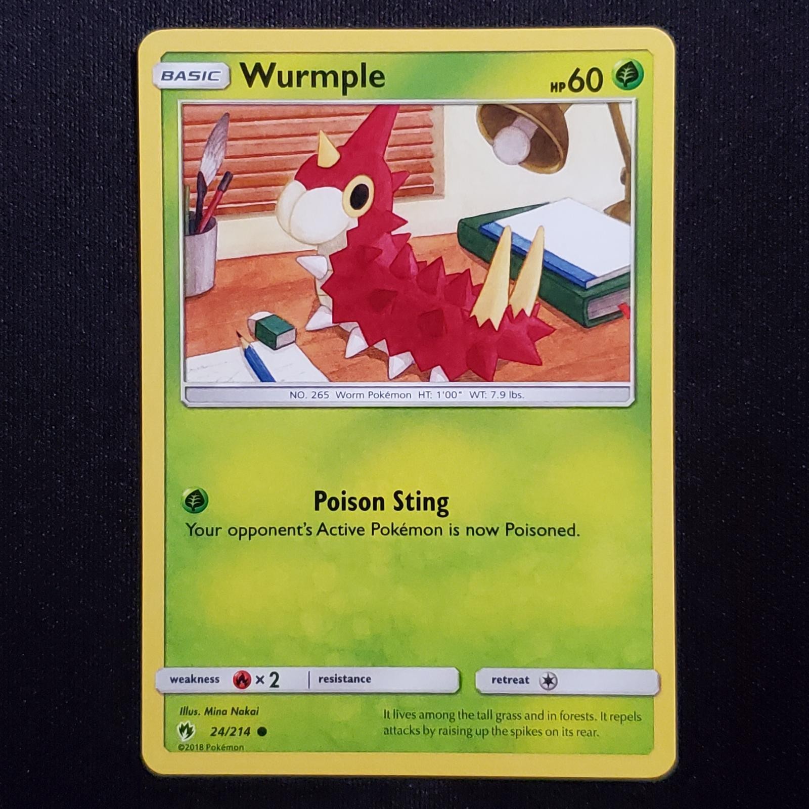 Wurmple 24/214 Common Lost Thunder Pokemon Lightly Played