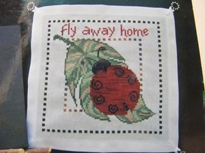 Cross Stitch Pattern FLY AWAY HOME Sam Sarah Design Studio Big Red Ladybug