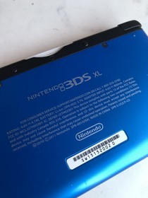 Nintendo 3DS XL Blue Console SPR-001 US Version TESTED Stylus Captain America