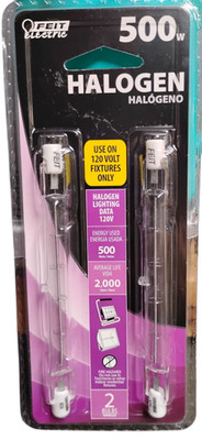 Feit Electric 500W 120V  R7S Halogen Bulbs (2 Bulbs Total)