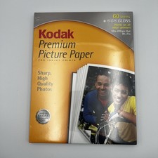 Kodak Premium Picture Paper For InkJet Printers 50 Sheets 8 1/2 x 11 High Gloss