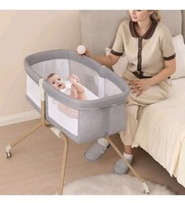 Bedside Crib, Quick Fold, Travel-Friendly, Breathable Mesh, Adjustable Angle NIB