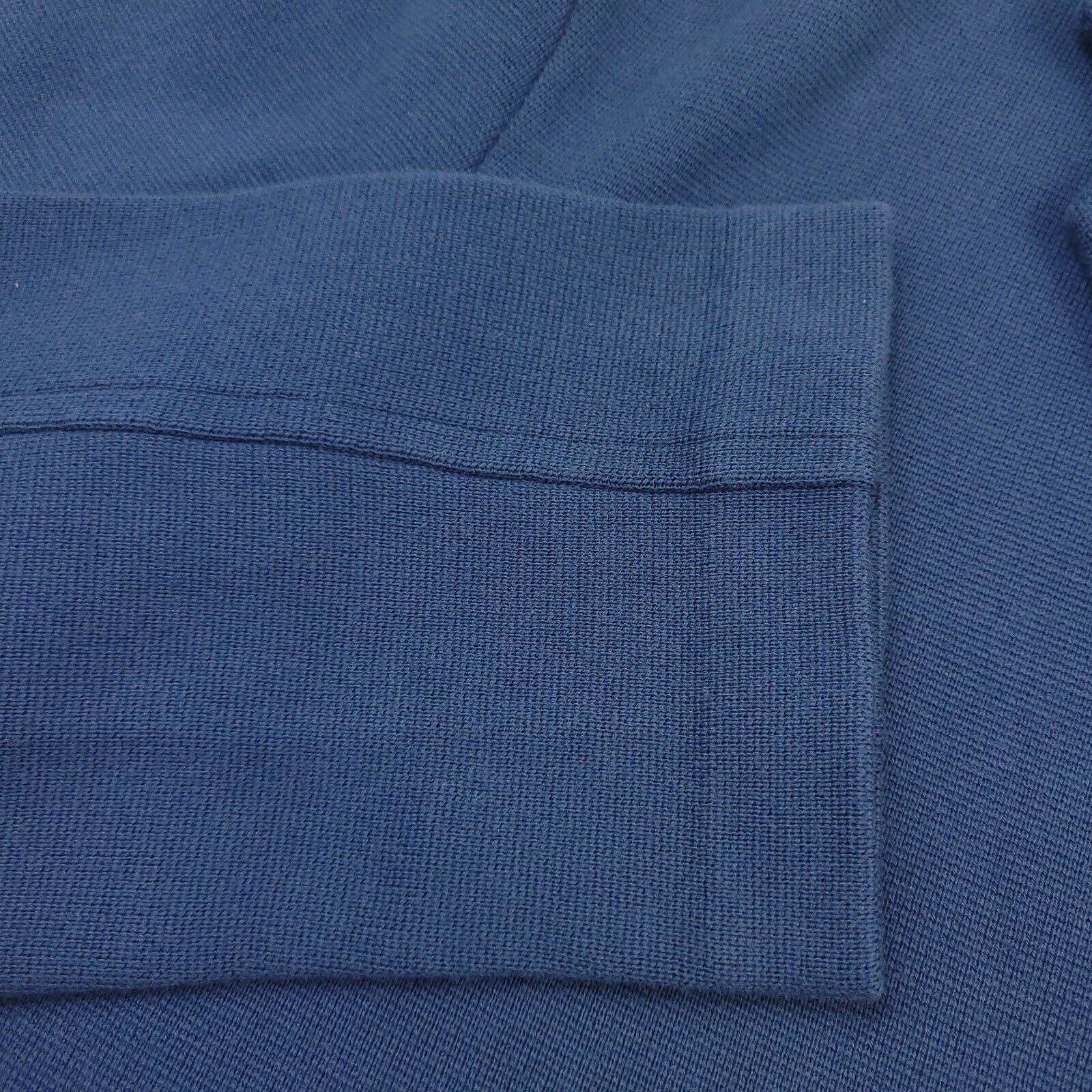 $795 Z Zenga Milano Cotton Cardigan Jersey Jacket Mens Size Small Solid Blue
