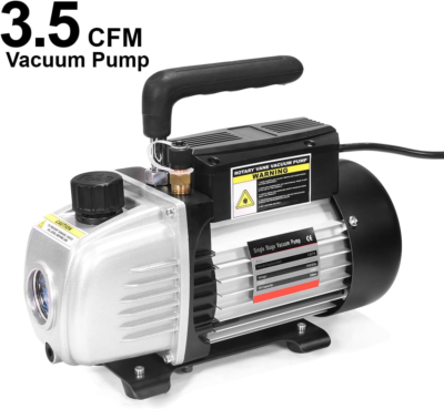 Smartxchoices 4 CFM Electric Single-Stage Rotary Vane Deep Vacuum Pump & 1/4HP HVAC A/C