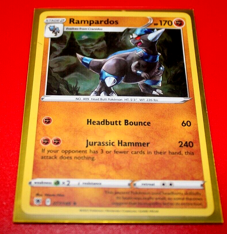 Rampardos HP170 2022 Holo Collectible Pokemon Trading Card No. 077/189