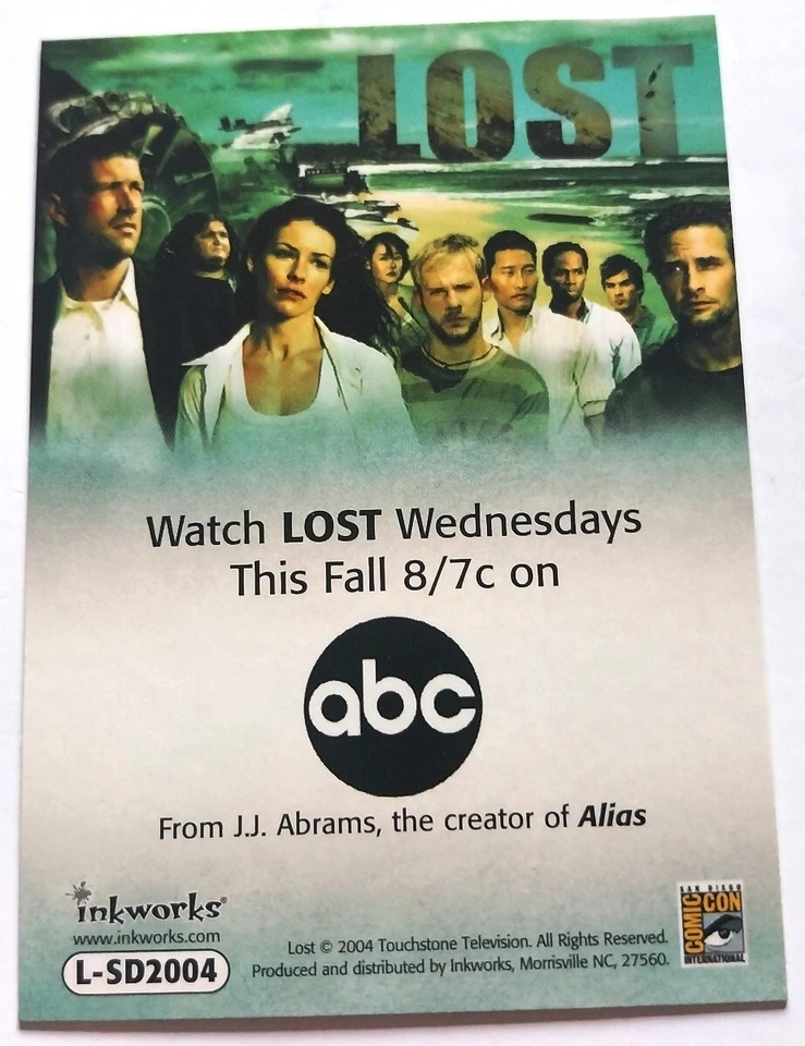 Lost - San Diego Comic Con Promo Trading Card # LSD-2004 (Inkworks 2004) #412 - Image 2 of 2