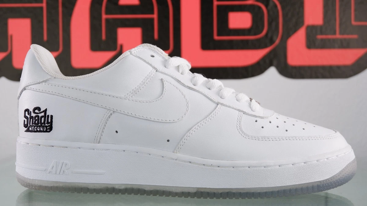 NEW Nike Air Force 1 Low Shady Records Eminem White Size 9.5 306033 112  2004 | eBay