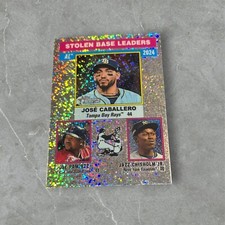 2025 Topps Heritage - #198 AL Stolen Base Leaders Silver Sparkle