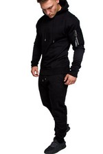 Herren Cargo Stil Sportanzug Jogginganzug Trainingsanzug Sporthose+Hoodie 1003