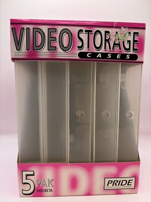 Vhs Polycase Box VHS/Beta Video Clear Plastic Storage Cases - Pkg of 5 - NOS - Unused ...