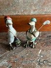 Tii Collection Resin Golfing Duck & Holiday Duck 7" Tall Figurines Lot of 2