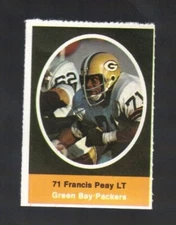 1972 SUNOCO STAMP FRANCIS PEAY GREEN BAY PACKERS X
