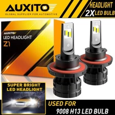AUXITO H13 9008 LED Headlight Bulbs High Low Beam Bright White CANBUS Z1 EOA
