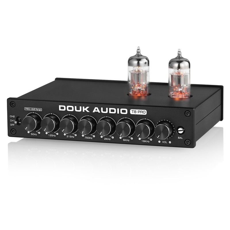 HiFi 7-Band Tube EQ Equalizer Preamp for Home System Balanced XLR Pre-amplifier