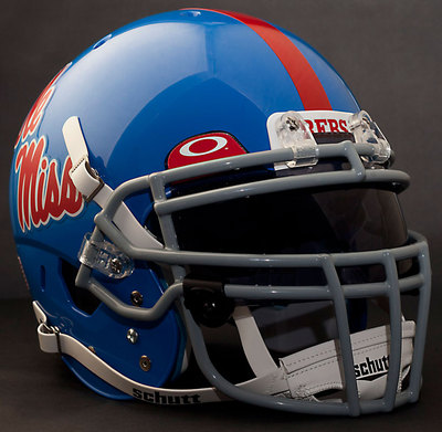 *CUSTOM* MISSISSIPPI OLE MISS REBELS Schutt XP Authentic GAMEDAY Football Helmet