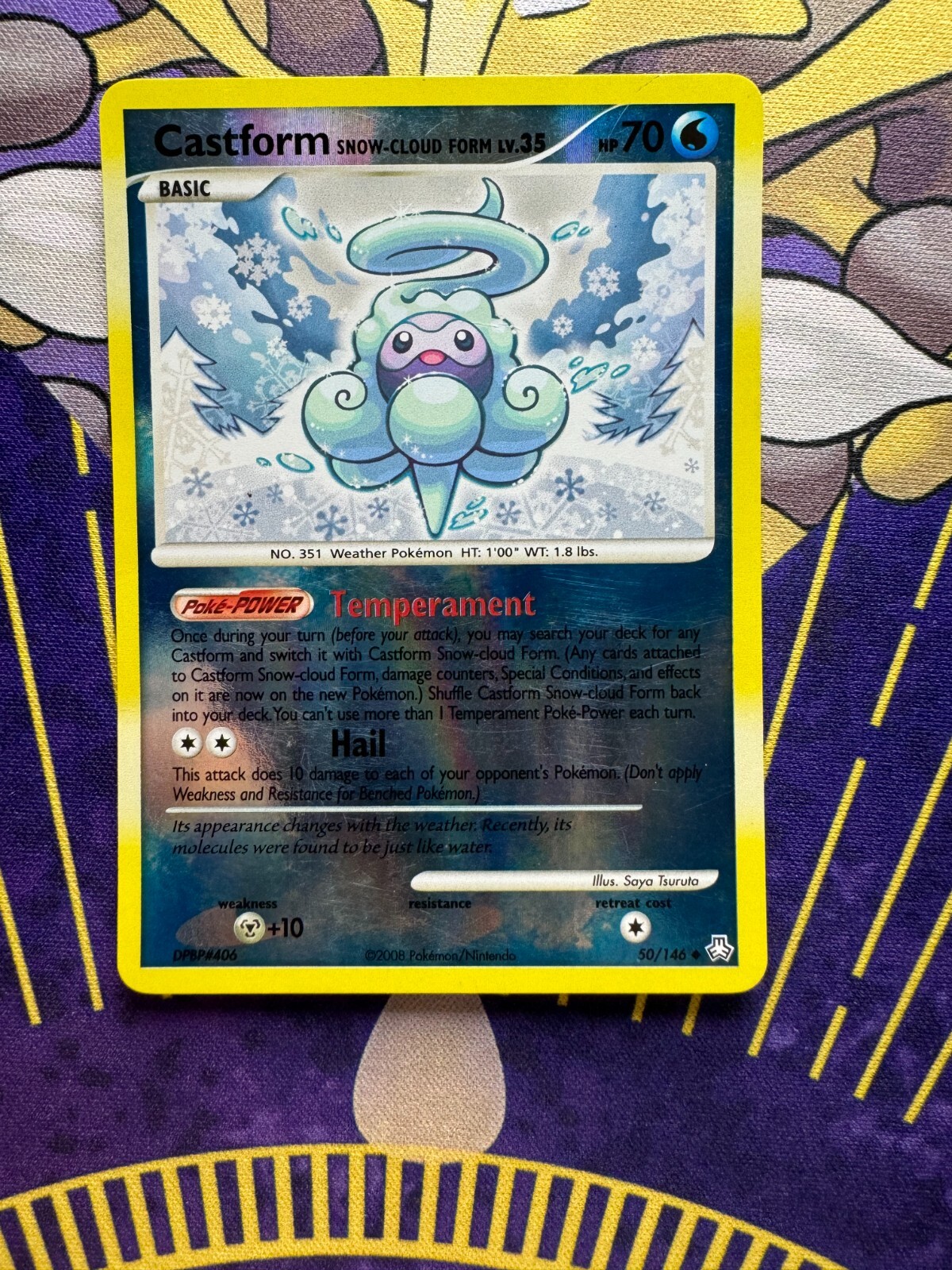 Pokemon Snow Cloud Castform Reverse Holo 50/146 from Legends Awakened NM