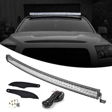 300W Roof 52" Curved LED Light Bar +Mount Bracket +Wire For Toyota Tundra 07-21