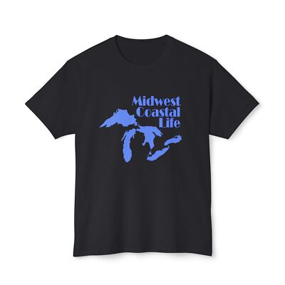 Great Lakes Shirt Midwest Coastal Life Michigan Native T-Shirt Up North Tee