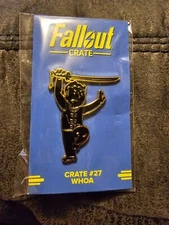 Fallout Loot Crate Exclusive Crate #27 Whoa Black & Gold Perk Pin - 3 Vegas