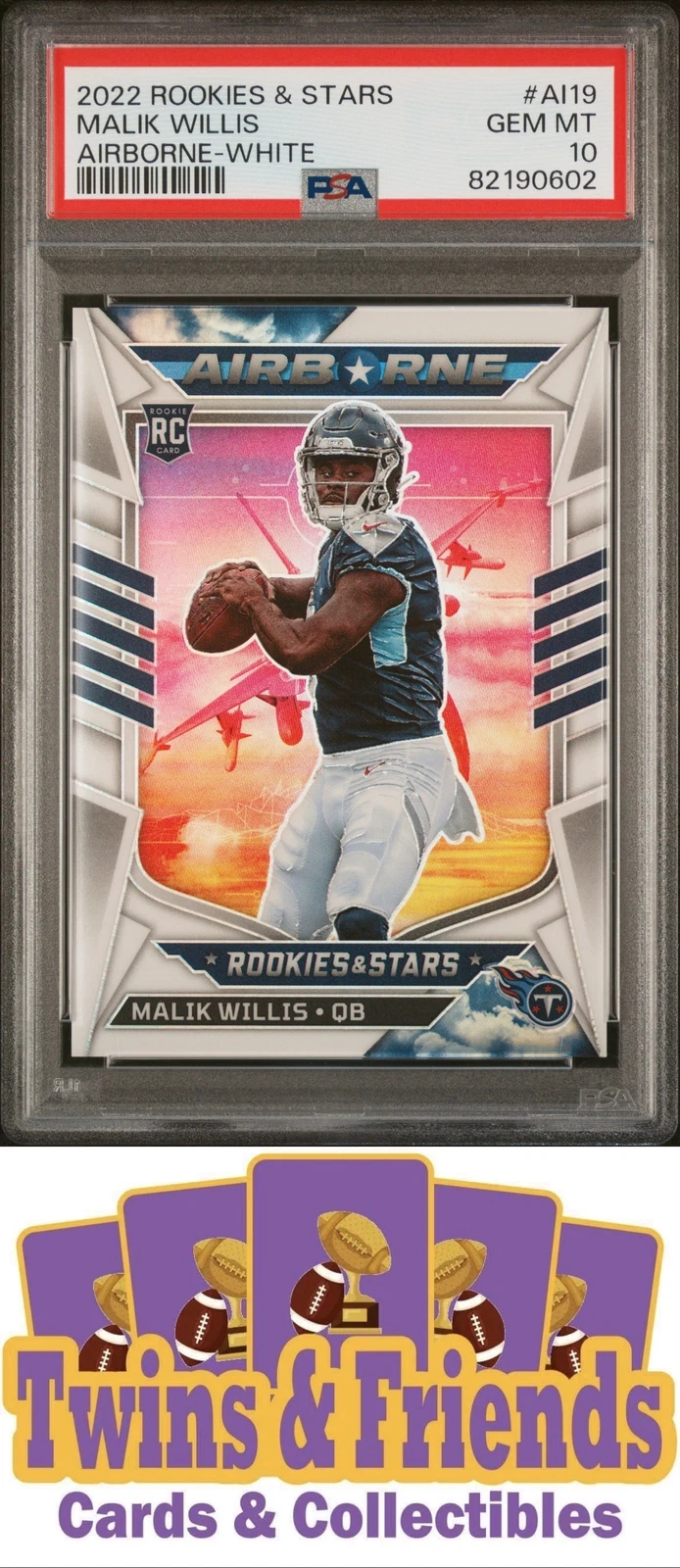 Malik Willis Panini Rookies & Stars Airborne #AI19 White