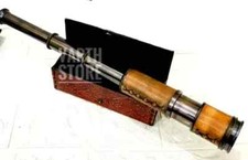 NAUTICAL BRASS LEATHER TELESCOPE MARINE ANTIQUE PIRATE SPYGLASS VINTAGE SCOPE