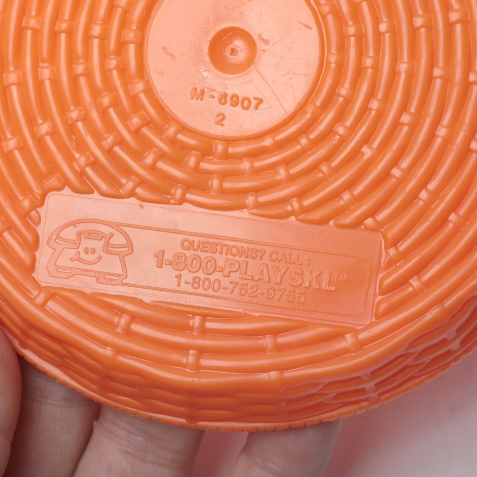 Vintage 1993 Playskool Picnic Basket Chips Plates Burger Flipper Red