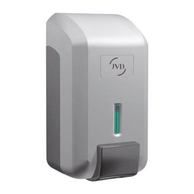 JVD Seifenspender Metallgrau 700ml Nachfüllbar aus 100% Recycelter Kunststoff