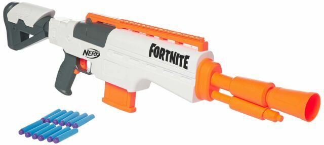 Lança Dardos Nerf Fortnite Réplica Basr-r, Com 3 Alvos E Mira