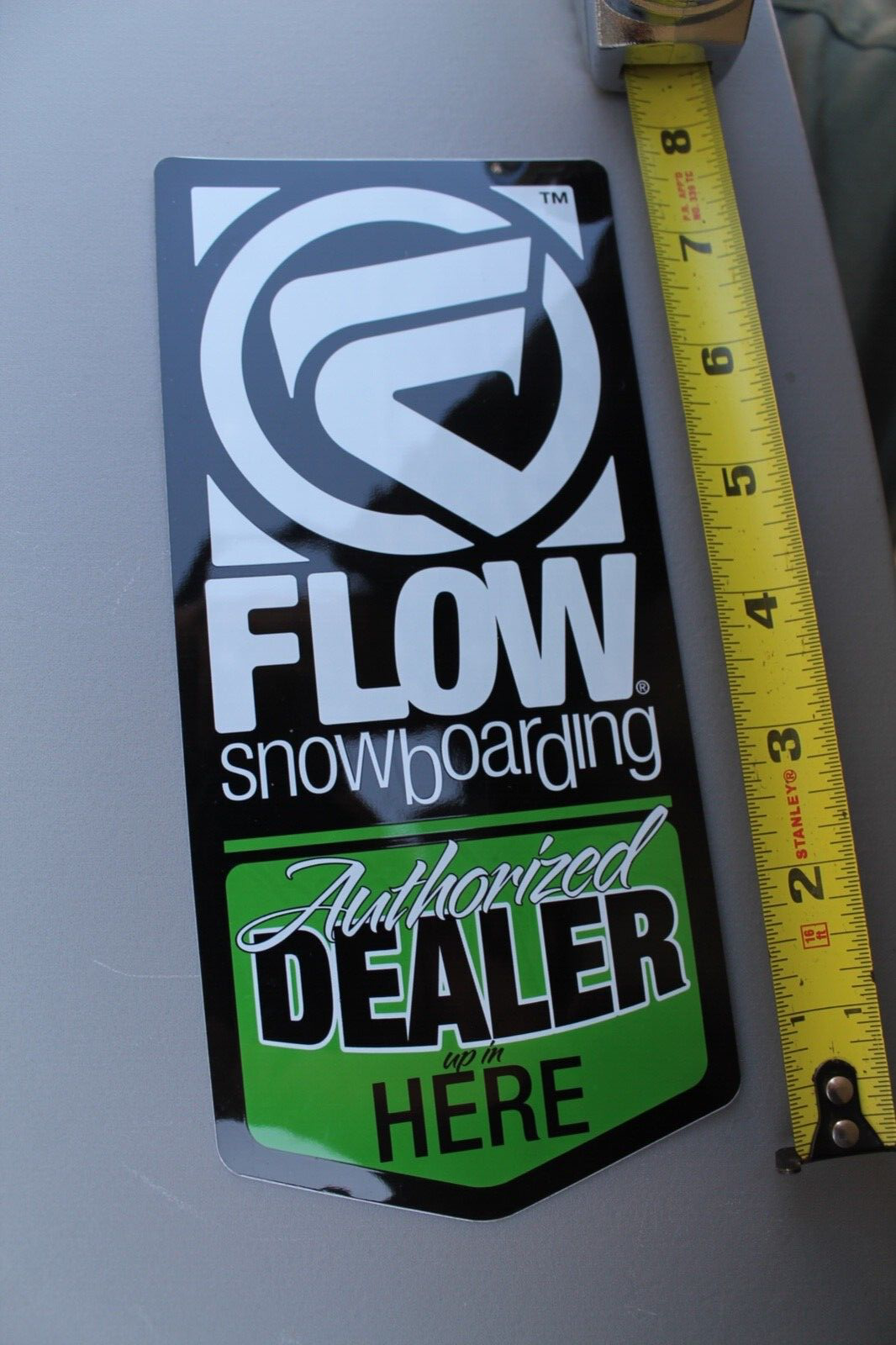 Vintage SNB4 Flow Snowboard Boot Binding Dealer Sticker for Snowboarding