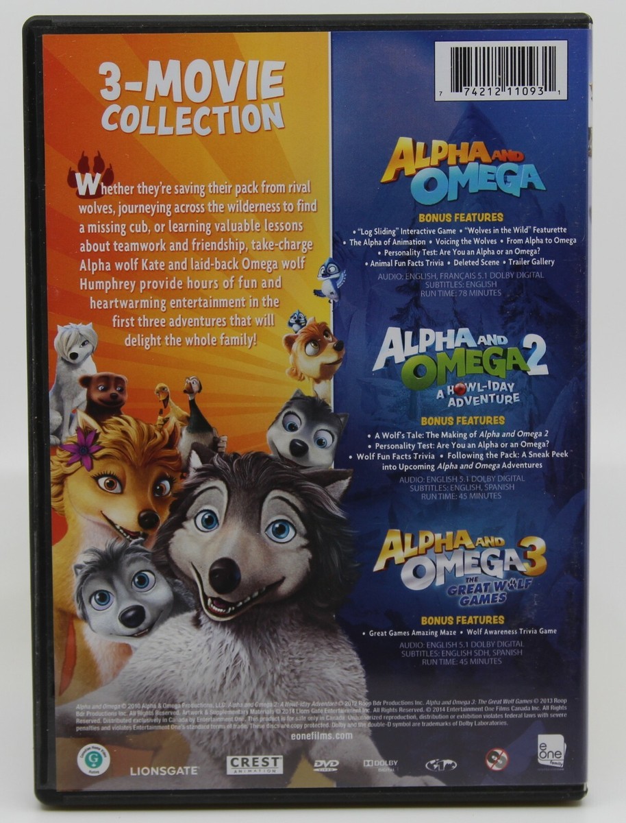 Alpha and Omega 1, movie pack DVD