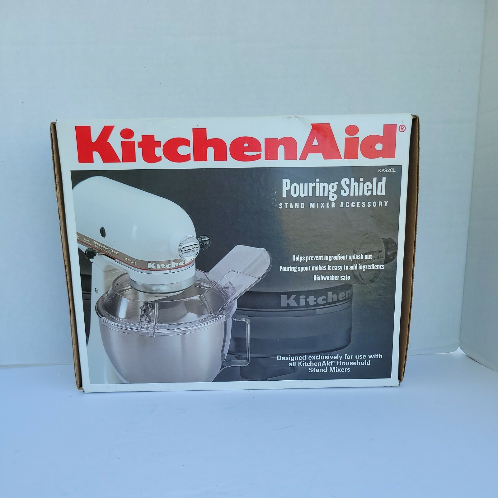 KitchenAid Hinged POURING SHIELD KPS2CL Stand Mixer Accessory 2 Piece