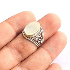 Natural Mother of Pearl 925 Sterling Silver Handmade Ring All Size Available