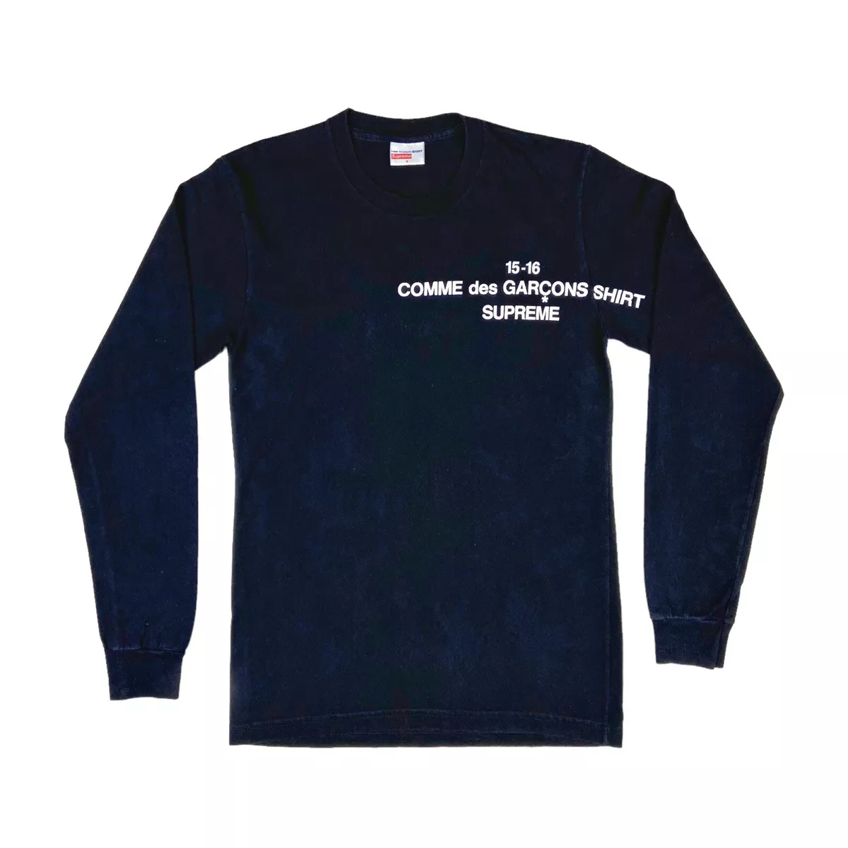 Supreme x Comme des Garcons CDG FW15 Long Sleeve Black T-Shirt S