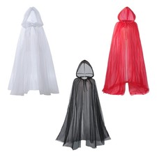 Halloween Costume Witch Cape Hooded Fancy Dress Decor Cosplay Accessories for