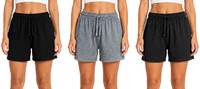 2 Pack Womens Shorts Ladies Summer Short Bottoms Lounge Short with Pockets S-XXL