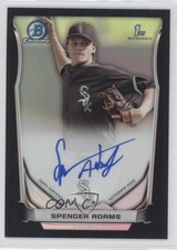 2014 Bowman Draft Chrome Pick Black Refractor 19/35 Spencer Adams Auto 1b0