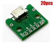 20Pcs Female 2.54MM Micro Usb To Dip 5-Pin Pinboard 5Pin Pinboard Adaptor eq