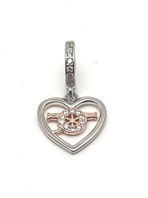 KANONE HERZ CHARM ARSENAL FAN UNTERSTÜTZER INDIVIDUELLE GESCHENKIDEE   925 STERLING SILBER