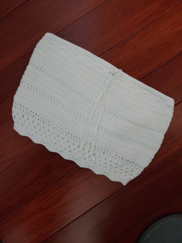 Hollister White Crochet Tube Top Strapless Top Small