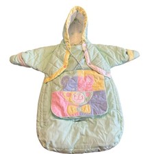 Vintage London Fog Blue Pastel Bear Snowsuit 0-6 Months Insulated Hood