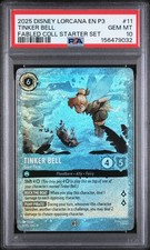 Disney Lorcana TINKER BELL GIANT FAIRY 11 PSA 10 Gem Mint Fabled Starter Set